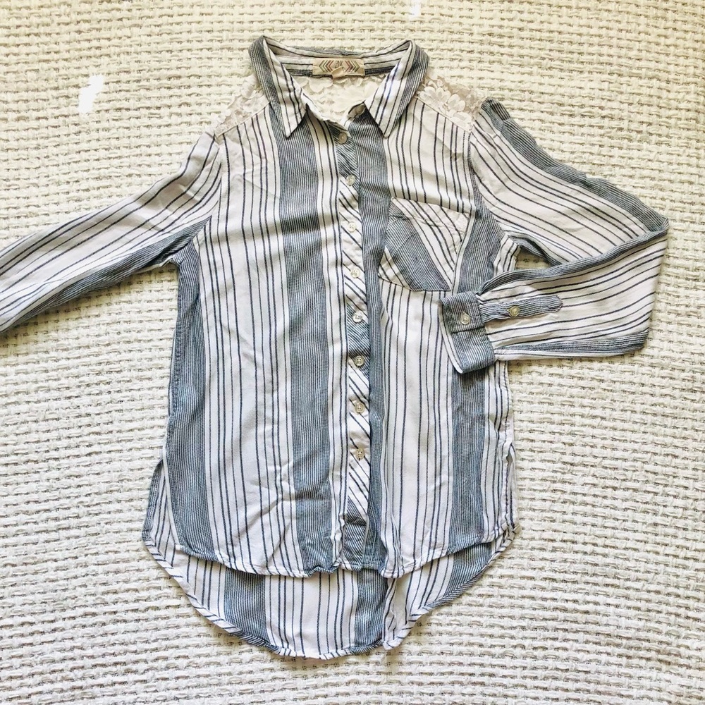 Pink Rose Long-sleeve Button Down Shirt
